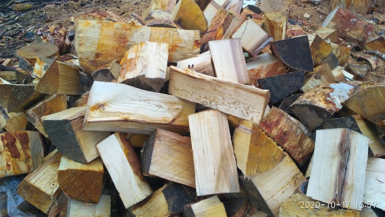 Березовые колотые разноразмерные дрова от 15 до 45 см